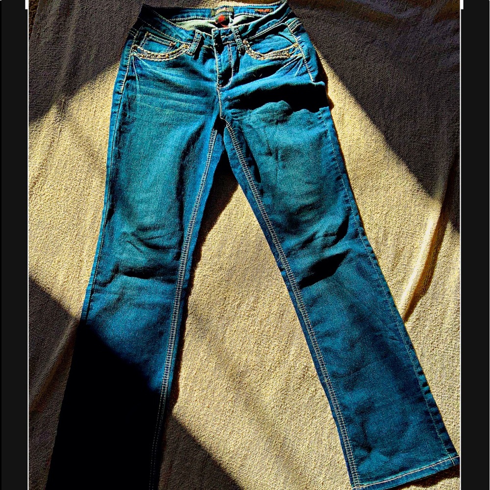 Blue Jeans with Designs on Pockets